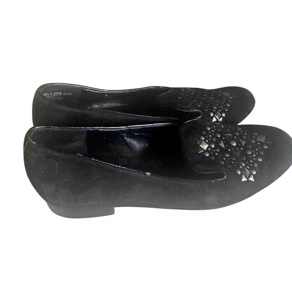 Chico's black leather studded slip on loafers size 8.5 M - Picture 6 of 7